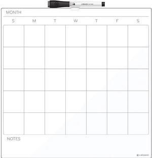 U Brands 461U0004 Cubicle Magnetic Dry-Erase Calendar Board
