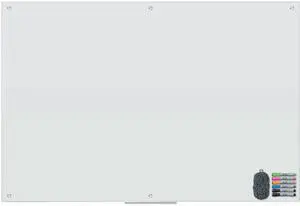 U Brands 3974U00-01 Magnetic Glass Dry Erase Board Value Pack, 72" x 48", White