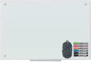 U Brands 3970U00-01 Magnetic Glass Dry Erase Board Value Pack, 36" x 24", White
