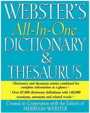 Merriam Webster FSP0471 All-In-One Dictionary / Thesaurus, Hardcover, 768 Pages