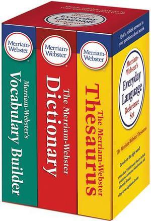 Merriam Webster MER332-8 Everyday Language Reference Set, Dictionary, Thesaurus, Vocabulary Builder