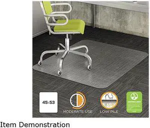 Deflecto CM13142 DuraMat, Rectangle, Low Pile, 36.00" x 48.00"