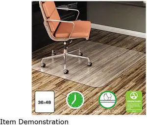 Deflecto CM2E142 EconoMat, Rectangle, 36.00" x 48.00", Low Pile, Smooth, Clear