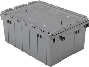 Akro-Mils 39085GREY Attached Lid Storage Container
