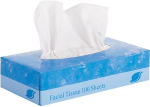 GEN GEN6501B Facial Tissue, 2-Ply, White, Flat Box, 100 Sheets/Box, 30 Boxes/Carton