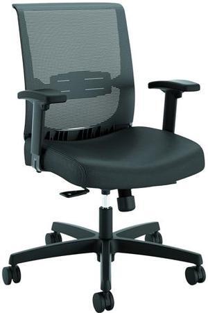 HON HONCMY1AUR10 Convergence Task Chair, Synchro-Tilt, Black Vinyl