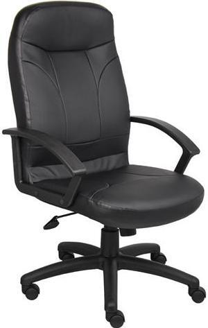 BOSS Office Products  B8401  Black LeatherPlus Executive Chairs