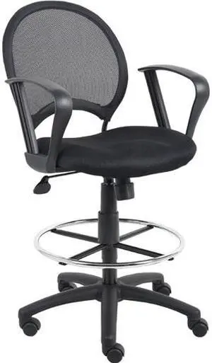 Boss B16217 Mesh Drafting Stool with Loop Arms