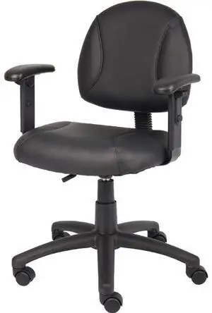 BOSS Black Posture Chair W/ Adjustable Arms (B306)