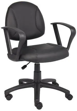 BOSS Black Posture Chair with Loop Arms (B307)