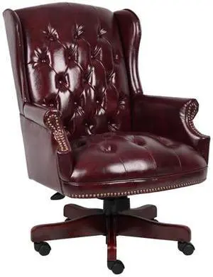 BOSS Burgundy Wingback Traditional Chair (B800-BY)