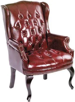 BOSS Burgundy Wingback Traditional Guest Chair (B809-BY)