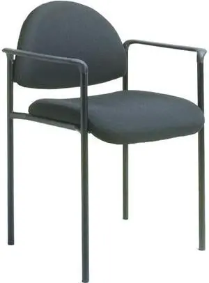 BOSS Office Products B9501-BK Stacking Chairs
