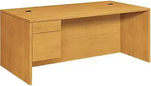 HON 10500 Large "L" or "U" Workstation Left 3/4-Height Ped Desk, 72w x 36d, Harvest