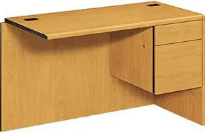 HON 10715RCC 10700 Series " L" Workstation Return with Three-Quarter Height Pedestal on Right