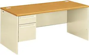 HON 38292LCL 38000 Series Left Pedestal Desk with Lock, Harvest / Putty HON 38292LCL 38000 Series Left Pedestal Desk with Lock, Harvest / Putty