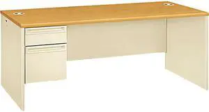 HON 38294LCL 38000 Series Left Pedestal Desk, Harvest / Putty HON 38294LCL 38000 Series Left Pedestal Desk, Harvest / Putty