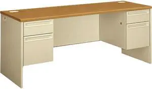 HON 38854CL 38000 Series Kneespace Credenza, 29.50" x 72.00" x 24.00", Harvest / Putty