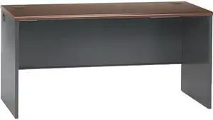 HON 38922NS 38000 Series Desk Shell, 60.00"w x 24.00"d x 29.50"h, Mahogany / Charcoal