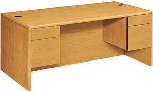HON 10791CC 10700 Series Double Pedestal Desk with Three-Quarter Height Pedestals