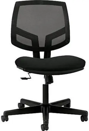 HON H5713.GA10.T Volt Series Mesh Back Task Chair with Synchro-Tilt, Black Fabric