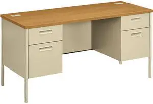 HON P3231CL Metro Series Kneespace Credenza, 60w x 24d x 29-1/2h, Harvest/Putty