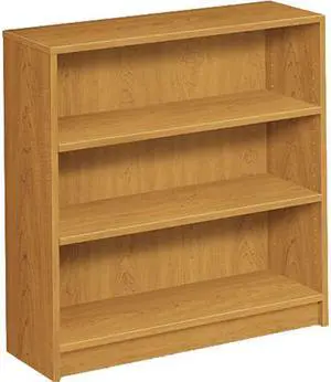 HON 1872C 1870 Series Laminate Bookcase with Square Edge, 3 Shelves, Harvest