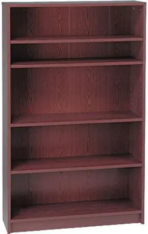 HON 1875N 1870 Series Bookcase, 5 Shelves, 36w x 11-1/2d x 60-1/8h, Mahogany