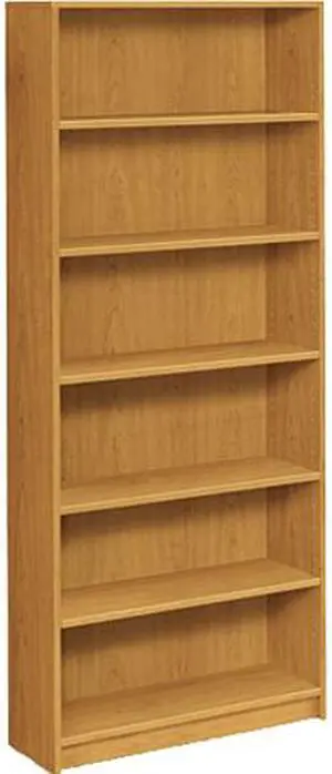 HON 1877C 1870 Series Bookcase, 6 Shelves, 36w x 11-1/2d x 84h, Harvest