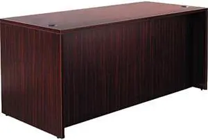 65" x 29 1/2" Valencia Series Straight Front Desk Shell - Mahogany