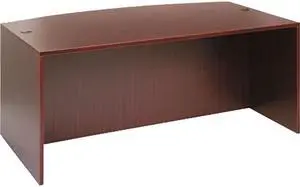 71"w x 35-1/2"d to 41" Valencia Bow Front Desk Shell - Mahogany