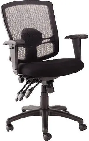 Alera Etros Series ET4017 (ALEET4017) Petite Mid-Back Multifunction Mesh Chair, Black