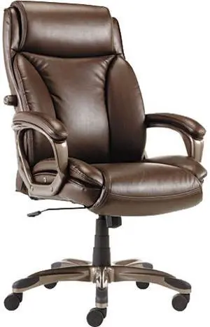 Alera Veon Series VN4159 (ALEVN4159)Executive High-Back Leather Chair, w/ Coil Spring Cushioning, Brown