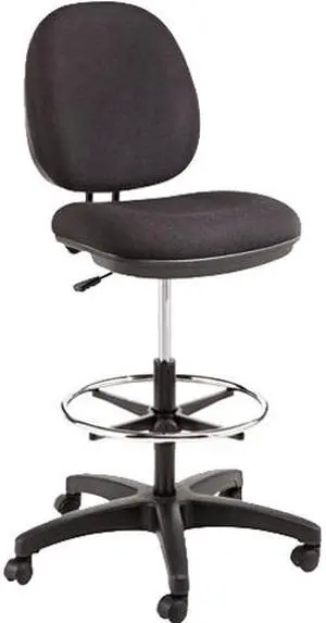 Alera Interval Series IN4611 (ALEIN4611)Swivel Task Stool, 100% Acrylic With Tone-On-Tone Pattern, Black