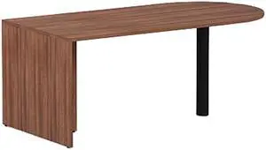 Alera VA277236WA Valencia Series D-Top Desk, 71", Modern Walnut