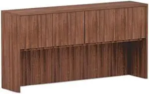 Alera VA287215WA Valencia Series Hutch, 3-Comp, 71" x 15", Modern Walnut