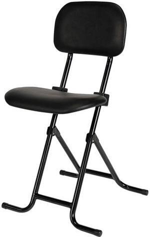 Alera ALECS612 IL Series Height-Adjustable Folding Stool, 27.5" Seat Height, Supports up to 300 lbs., Black