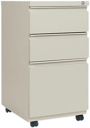 Alera ALEPBBBFPY 3-Drawer Metal Pedestal File With Full-Length Pull, Putty