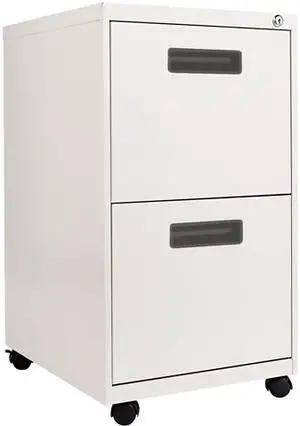 Alera ALEPAFFLG 2-Drawer Pedestal File Cabinet, 14-7/8w x 27-3/4h, Light Gray Alera ALEPAFFLG 2-Drawer Pedestal File Cabinet, 14-7/8w x 27-3/4h, Light Gray