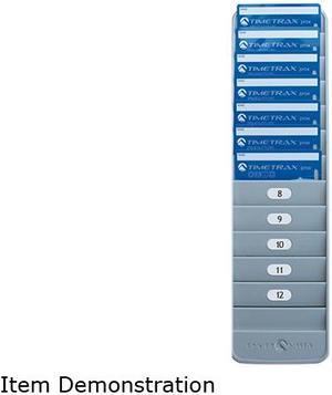 Pyramid 500-12 12 Pocket Badge Rack - 12 x Card - 12 Pocket(s) - 14.1" Height x 3.9" Width x 0.7" Depth - Light Gray - Plastic - 1Each