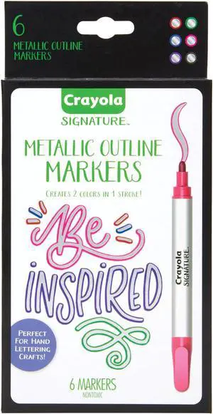 Crayola Metallic Outline Paint Markers - 6 Pack  586701