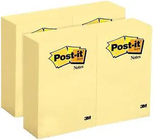 3M 659YWBD POST-IT Notes, 4" x 6" 12PK