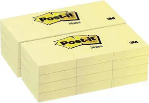 3M 653YWBD Post-it Canary Yellow Original Note pads