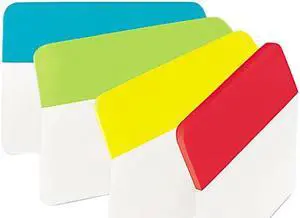 3M 686AALYR Post-it Solid Colors Angled Filing Tabs