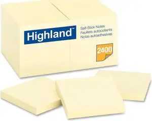 3M 654924PK Highland Self-Sticking Note Pads