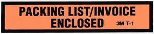 3M T1100 Packing List/Invoice Enclosed Envelopes 3M T1100 Packing List/Invoice Enclosed Envelopes
