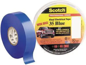 Scotch 10836-DL-10 Vinyl Electrical Tape, 3/4 in. x 66 ft. x 7 mil., Blue