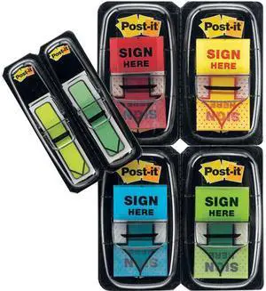 Post-it 680-SH4VA Flags Value Pack with 48 Arrow Flags Sign Here 25x43mm 4/pk Post-it 680-SH4VA Flags Value Pack with 48 Arrow Flags Sign Here 25x43mm 4/pk
