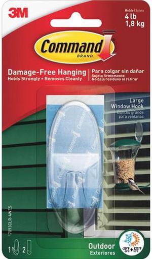 Command 17093CLR-AWES Outdoor Large Window Hook