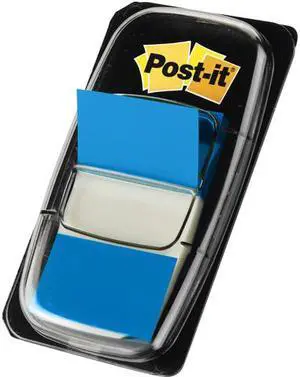3M 680-BE12 Flags Value Pack, Blue, 1 in. Wide, 50/Dispenser, 12 Dispensers/Pack